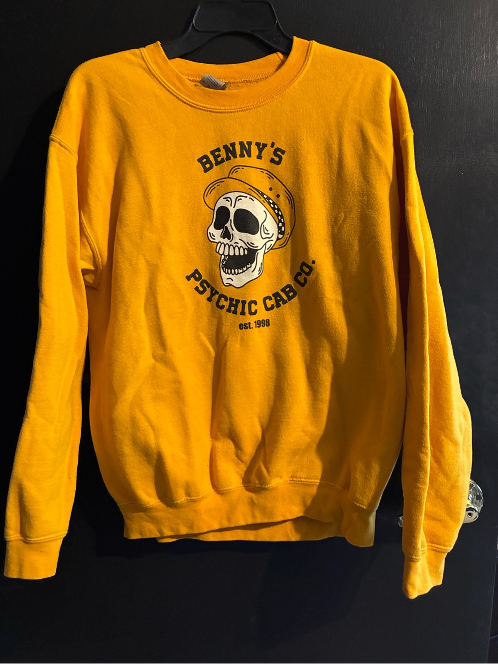 Benny Halloweentown Yellow Graphic Crewneck Sweatshirt
